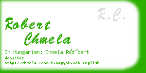 robert chmela business card